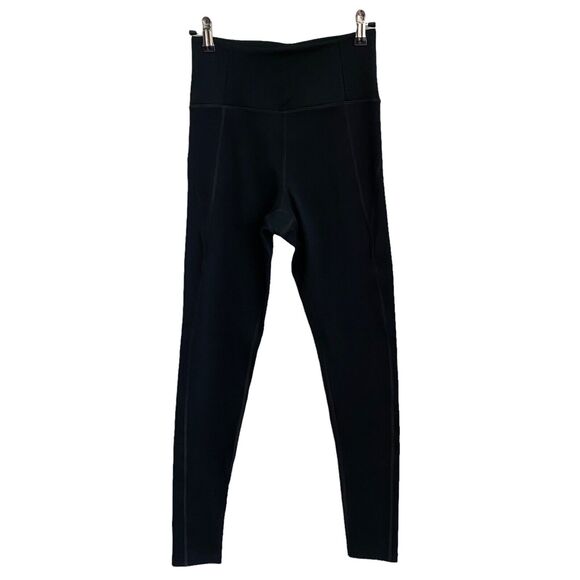 Girlfriend Collective Small Leggings High Rise Solid Black Workout - Picture 1 of 7